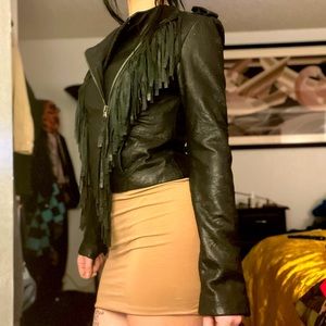 Levi’s genuine leather fringe jacket